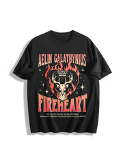 Throne of Glass Fan Cotton T-Shirt in Black