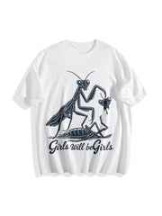 Girls Will Be Girls Cotton T-Shirt in White