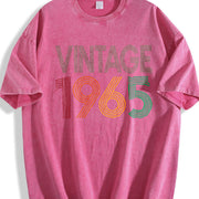 61st Birthday 1965 Vintage Washed T-Shirt in Red