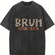 Heavy Retro Urban Vintage Washed T-Shirt in Black