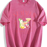 Summer Babe Cocktail Club vintage washed oversized T-shirt in Red