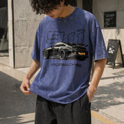 Porsche 911 GT3 Vintage Washed T-Shirt in Blue
