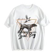 Local Boy High Tail Cotton T-Shirt in White