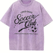 Tired Dads Soccer Club Vintage Washed T-Shirt in Purple