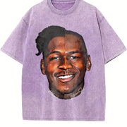 Anthony Edwards Wolves vintage washed oversized T-shirt in Purple