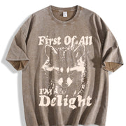 First I AM Joy Vintage Washed T-Shirt in Brown