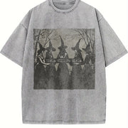 Girls Will Be Girls Witch Vintage Washed T-Shirt in Gray