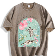 I Will Be with You Vintage Washed T-Shirt in Brown