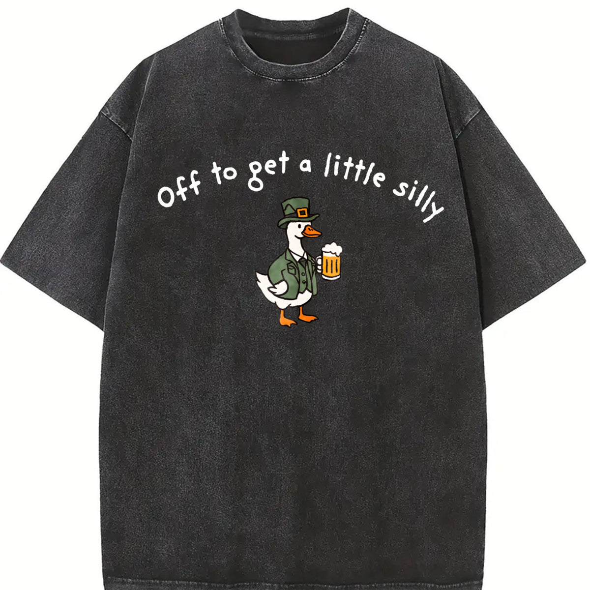 Off to get a little silly Shamrock – St. Patrick’s Day vintage washed oversized T-shirt in Black