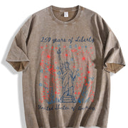 250 Years of Liberty Vintage Washed T-Shirt in Brown