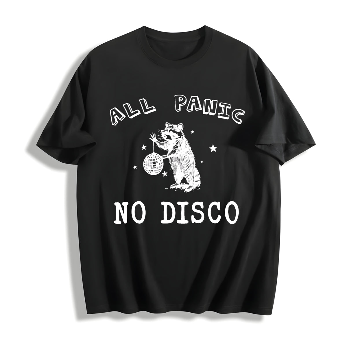 All Panic No Disco Cotton T-Shirt in Black