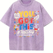 You Got This Test Day Vintage Washed T-Shirt in Purple