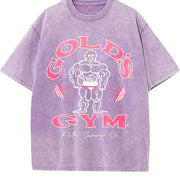 GOLD‘S GYM vintage washed oversized T-shirt in Purple
