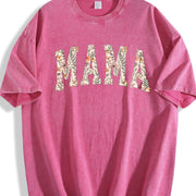 Floral Mama Mothers Day Vintage Washed T-Shirt in Red