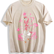 Retro Heavy Limited Majin Buu - Dragon Ball Anime Manga vintage washed oversized T-shirt in Beige