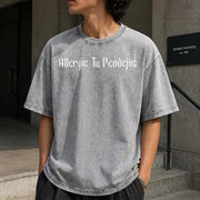 Allergic to Pendejos Vintage Washed T-Shirt in Gray