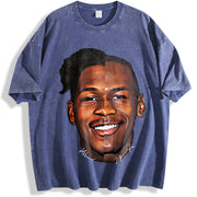 Anthony Edwards Wolves vintage washed oversized T-shirt in Blue