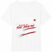1776 Patriotic Land of the Free Because of the Brave Cotton T-Shirt in White