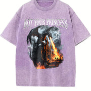Copy of Not Your Princess Dragon 90s Vintage Washed T-Shirt in Purple