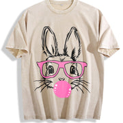 Y2K a Retro a Unique Vintage Washed T-Shirt in Beige