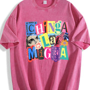 ICE OUT Anti ICE Magazine Letters! Vintage Washed T-Shirt in Red