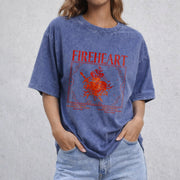 Fireheart vintage washed oversized T-shirt in Blue