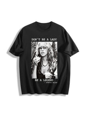 Don't Be a Be a Legend Cotton T-Shirt in Black