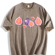 Fig 90s Retro ® Y2k Fig Cute Vintage Washed T-Shirt in Brown
