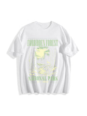 Forbidden Forest Bookish Cotton T-Shirt in White
