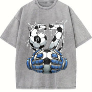 67 Soccer Vintage Washed T-Shirt in Gray