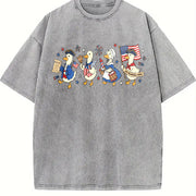 America 250 Years Patriotic Vintage Washed T-Shirt in Gray