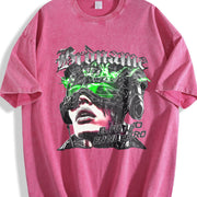 Cyberpunk Futuristic Character El Futuro En Nuestro Vintage Washed T-Shirt in Red