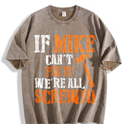 If Mike Can't Fix It We're All Screwed vintage washed oversized T-shirt in Brown