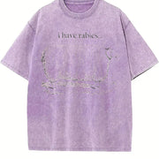 I Have Rabies 90s Retro ® Y2k Sheep Vintage Washed T-Shirt in Purple