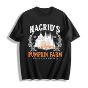 Hagrid's Pumpkin Patch Cotton T-Shirt in Black