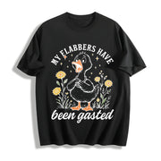 My Flabbers Have Been Gasted Cotton T-Shirt in Black