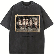 1996 Chicago Squad Photo The Greatest Team Ever 72-10 vintage washed oversized T-shirt in Black
