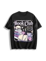 Anti Social Book Club Cotton T-Shirt in Black