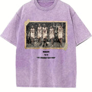 1996 Chicago Squad Photo The Greatest Team Ever 72-10 vintage washed oversized T-shirt in Purple