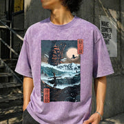 Howl's Moving Castle Vintage Washed T-Shirt in Purple