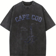 Cape Cod Cape Cod Travel Cape Cod Massachusetts Vintage Washed T-Shirt in Black