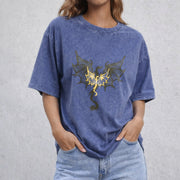 Dragon Fantasty vintage washed oversized T-shirt in Blue