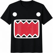 Domo Monster Face Cotton T-Shirt in Black
