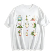Pickle Lover Silly Goose Cotton T-Shirt in White