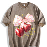 100 Percent Holiday Party Local Warehouse Valentines Day Vintage Washed T-Shirt in Brown
