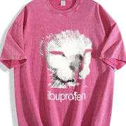 For Formal Urban Distressed Enthusiasts Vintage Washed T-Shirt in Red