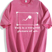 Sarcastic Humor Retro Joke Vintage Washed T-Shirt in Red