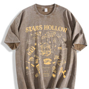 Gilmore-inspired Coffee Vintage Washed T-Shirt in Brown