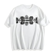 Reflection Tree Cotton T-Shirt in White