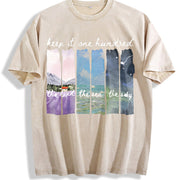 Keep It 100 Land Sea Sky Fate of Ophelia TS Showgirl vintage washed oversized T-shirt in Beige